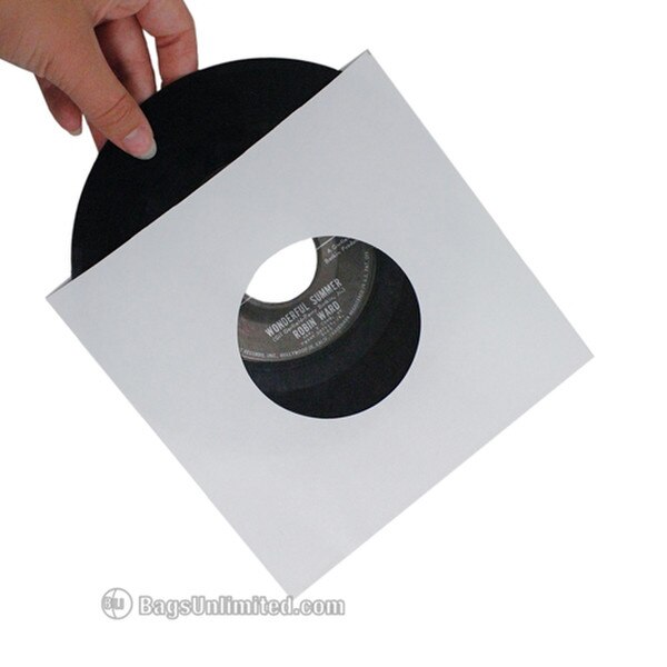 45rpm WHITE Paper Sleeves made from